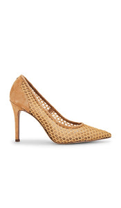 Sam Edelman Hazel Mesh Heel in Tan | Hazelwood Pump Heels for Women