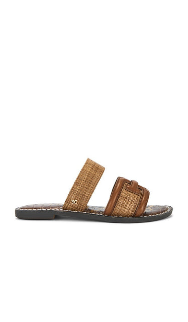 Sam Edelman Gabi Sandal in Tan | Cognac Flat Slides for Women