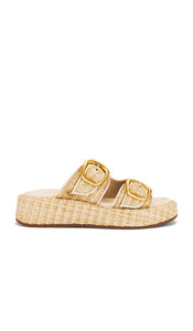 Sam Edelman Nerissa Sandal in Neutral | Dk Natural Flat Slides for Women