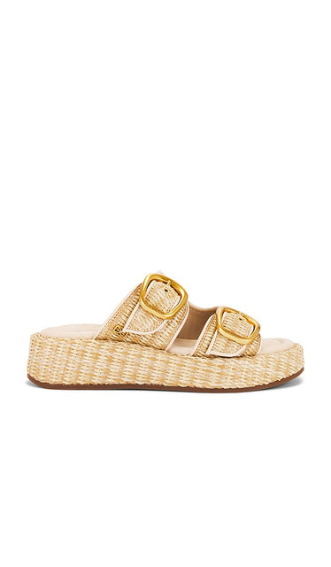 Sam Edelman Nerissa Sandal in Neutral | Dk Natural Flat Slides for Women