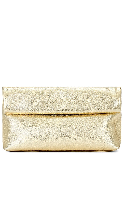 Studio Amelia Pillow Clutch in Metallic Gold