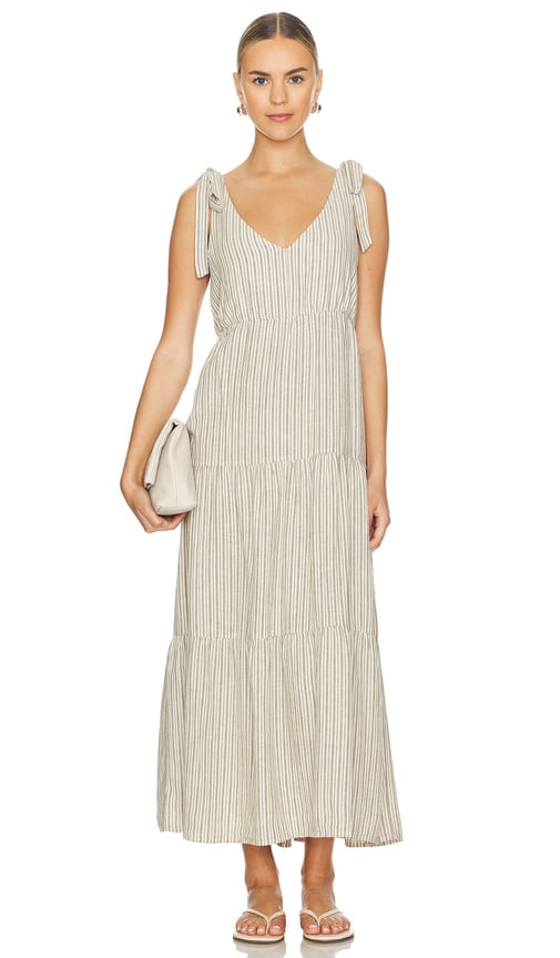 Sanctuary Move Your Body Striped Maxi in Olive