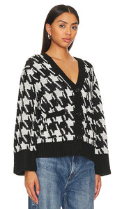 Sanctuary Warms My Heart Cardigan in Black,White