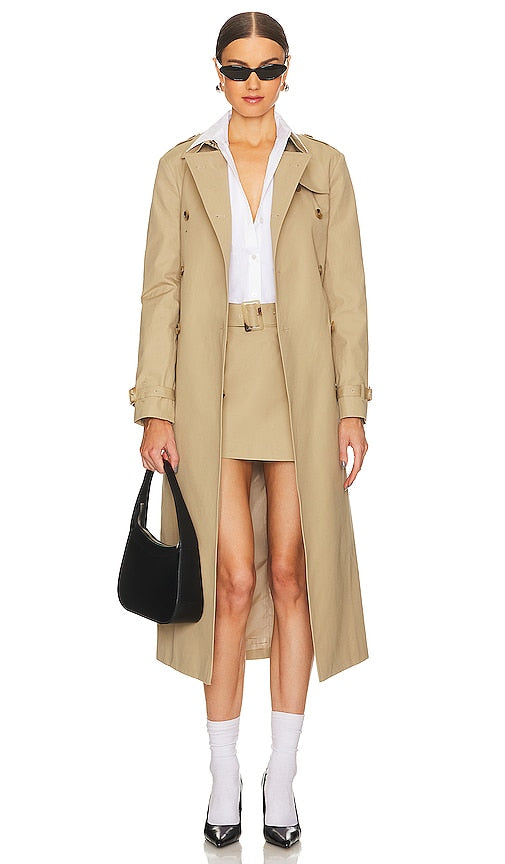 SANS FAFF New York Trench Coat in Tan