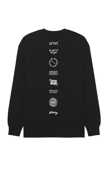 SATURDAYS NYC Collage Stack Tee in Black - SAMEDIS NYC - T-shirt Collage Stack en noir - SATURDAYS NYC 黑色拼贴 Stack T 恤 - SATURDAYS NYC Collage Stack T-Shirt in Schwarz - SATURDAYS NYC 콜라주 스택 티셔츠 블랙 색상 - T-shirt con collage di SATURDAYS NYC in nero