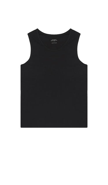 SATURDAYS NYC Cotton Rib Tank in Black - SAMEDIS NYC Débardeur côtelé en coton noir - SATURDAYS NYC 黑色棉罗纹背心 - SATURDAYS NYC Baumwoll-Ripp-Tanktop in Schwarz - SATURDAYS NYC 코튼 립 탱크블랙 색상 - Canotta a costine in cotone SATURDAYS NYC in nero