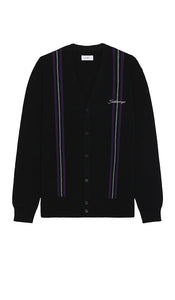 SATURDAYS NYC Michael High Guage Knit Cardigan in Black - SAMEDIS NYC Michael - Cardigan en maille de calibre élevé - Noir - SATURDAYS NYC Michael 高规格黑色针织开衫 - SATURDAYS NYC Michael High Guage Strickcardigan in Schwarz - SATURDAYS NYC Michael High Guage 니트 카디건블랙 색상 - Cardigan in maglia Michael High Gauge di SATURDAYS NYC in nero