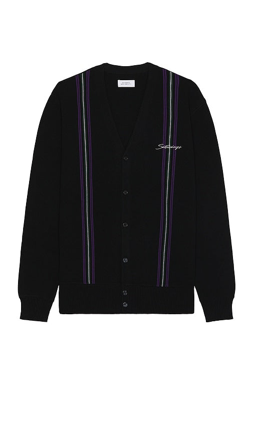 SATURDAYS NYC Michael High Guage Knit Cardigan in Black - SAMEDIS NYC Michael - Cardigan en maille de calibre élevé - Noir - SATURDAYS NYC Michael 高规格黑色针织开衫 - SATURDAYS NYC Michael High Guage Strickcardigan in Schwarz - SATURDAYS NYC Michael High Guage 니트 카디건블랙 색상 - Cardigan in maglia Michael High Gauge di SATURDAYS NYC in nero
