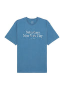 SATURDAYS NYC Miller Standard Short Sleeve Tee in Blue - SAMEDIS NYC Miller Standard - T-shirt à manches courtes en bleu - SATURDAYS NYC Miller 标准蓝色短袖 T 恤 - SATURDAYS NYC Miller Standard Kurzarm-T-Shirt in Blau - SATURDAYS NYC Miller 스탠다드 반소매 티셔츠 (블루 색상) - T-shirt a maniche corte standard SATURDAYS NYC Miller in blu