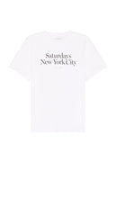 SATURDAYS NYC Miller Standard Short Sleeve Tee in White - SAMEDIS NYC Miller - T-shirt standard à manches courtes - Blanc - SATURDAYS NYC Miller 标准白色短袖 T 恤 - SATURDAYS NYC Miller Standard Kurzarm-T-Shirt in Weiß - SATURDAYS NYC Miller 스탠다드 반소매 티셔츠 화이트 색상 - T-shirt a maniche corte standard SATURDAYS NYC Miller in bianco