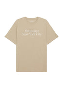 SATURDAYS NYC Miller Standard Tee in Beige - SAMEDIS NYC Miller - T-shirt standard en beige - SATURDAYS NYC Miller 标准米色 T 恤 - SATURDAYS NYC Miller Standard T-Shirt in Beige - SATURDAYS NYC Miller 스탠다드 티셔츠 베이지 색상 - T-shirt standard SABATO NYC Miller in beige