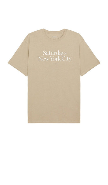 SATURDAYS NYC Miller Standard Tee in Beige - SAMEDIS NYC Miller - T-shirt standard en beige - SATURDAYS NYC Miller 标准米色 T 恤 - SATURDAYS NYC Miller Standard T-Shirt in Beige - SATURDAYS NYC Miller 스탠다드 티셔츠 베이지 색상 - T-shirt standard SABATO NYC Miller in beige