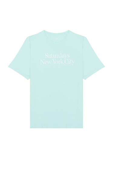 SATURDAYS NYC Miller Tee in Baby Blue - SAMEDIS NYC Miller - T-shirt en bleu bébé - 周六纽约 Miller 淡蓝色 T 恤 - SATURDAYS NYC Miller T-Shirt in Babyblau - SATURDAYS NYC 밀러 티셔츠 - Maglietta Miller di SABATO NYC in celeste