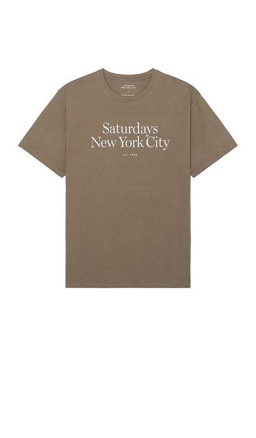 SATURDAYS NYC Miller Tee in Grey - SAMEDIS NYC Miller - T-shirt gris - 星期六 NYC Miller 灰色 T 恤 - SATURDAYS NYC Miller T-Shirt in Grau - SATURDAYS NYC 밀러 티셔츠 그레이 색상 - Maglietta Miller di SABATO NYC in grigio