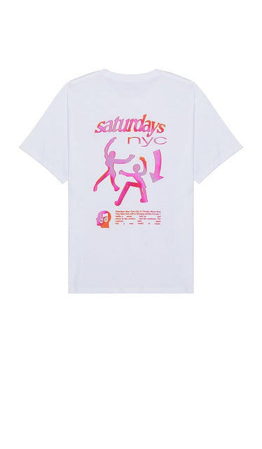 SATURDAYS NYC Movement Standard Tee in White - T-shirt standard SATURDAYS NYC Movement en blanc - SATURDAYS NYC Movement 标准白色 T 恤 - SATURDAYS NYC Movement Standard T-Shirt in Weiß - SATURDAYS NYC Movement 스탠다드 티셔츠 화이트 색상 - T-shirt standard del movimento SATURDAYS NYC in bianco