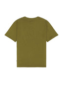 SATURDAYS NYC Script Short Sleeve Tee in Olive