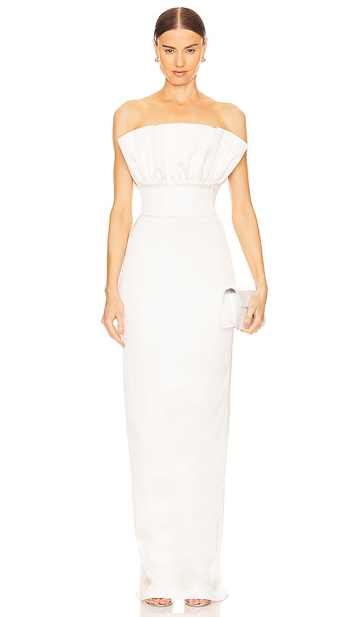 SAU LEE Noah Gown in Ivory - Robe SAU LEE Noah en ivoire - SAU LEE Noah 象牙色礼服 - SAU LEE Noah Kleid in Elfenbein - SAU LEE NOAH 가운 아이보리 색상 - Abito SAU LEE Noah in avorio