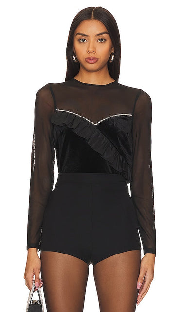 SAYLOR Dascha Top in Black - SAYLOR Haut Dascha en Noir - SAYLOR Dascha 黑色上衣 - SAYLOR Dascha Top in Schwarz - SAYLOR 다샤 탑 - Top SAYLOR Dascha in nero