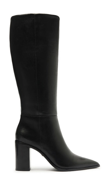 Schutz Mikki Up Boot in Black | Black Knee-High Boots for Women