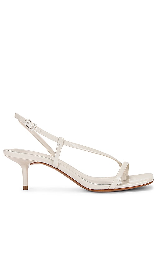 Schutz Heloise Sandal in Ivory | Pearl Heeled Sandals for Women