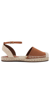 Schutz Greeca Flat Espadrille in Brown | Miele Flat Espadrilles for Women