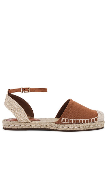 Schutz Greeca Flat Espadrille in Brown | Miele Flat Espadrilles for Women