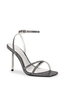 Schutz Eva Sandal in Metallic Silver, grey