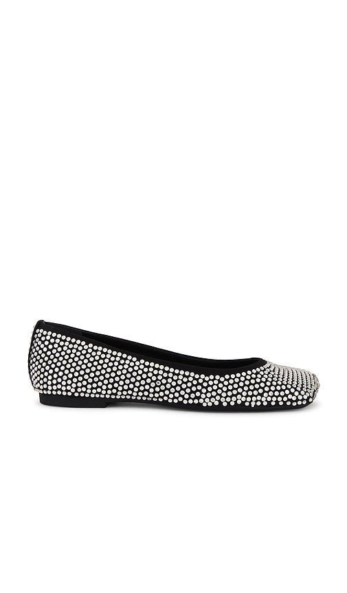 Schutz Jaycie Flat in Black | Black Ballet Flats for Women
