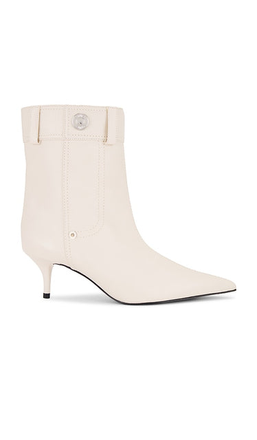 Schutz Miranda Bootie in Ivory | Pearl Ankle Boots for Women