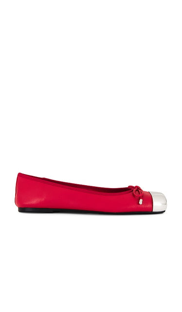 Schutz Sae Flat in Red | Flame Scarlet Ballet Flats for Women