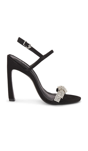 Schutz Pearl Sandal in Black | Black Open Toe Heels for Women