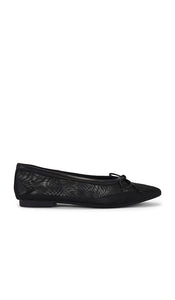 Schutz Arissa Mesh Flat in Black | Black Ballet Flats for Women