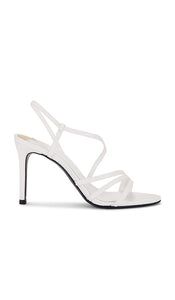 Schutz Annie Sandal in White | White Open Toe Heels for Women