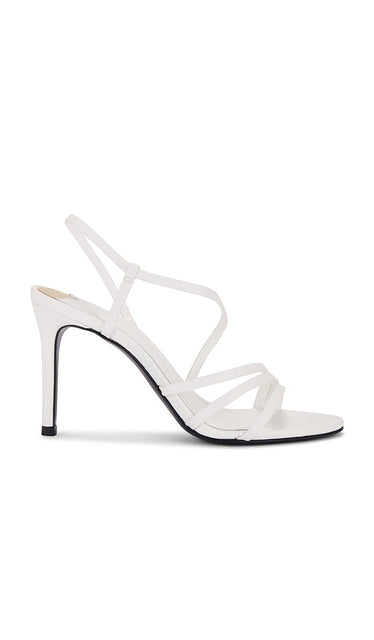 Schutz Annie Sandal in White | White Open Toe Heels for Women