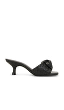 Schutz Kareena Knot Mule in Black | Black Open Toe Mules for Women