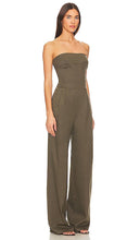 SELMACILEK Double Pleated Wide Leg Jumpsuit in Olive
