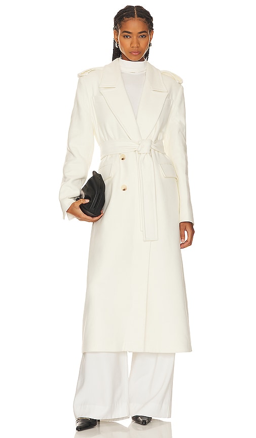 SELMACILEK Maxi Coat in Cream