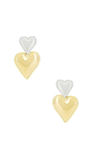 SENIA Queen Of Hearts Earring in Metallic Gold