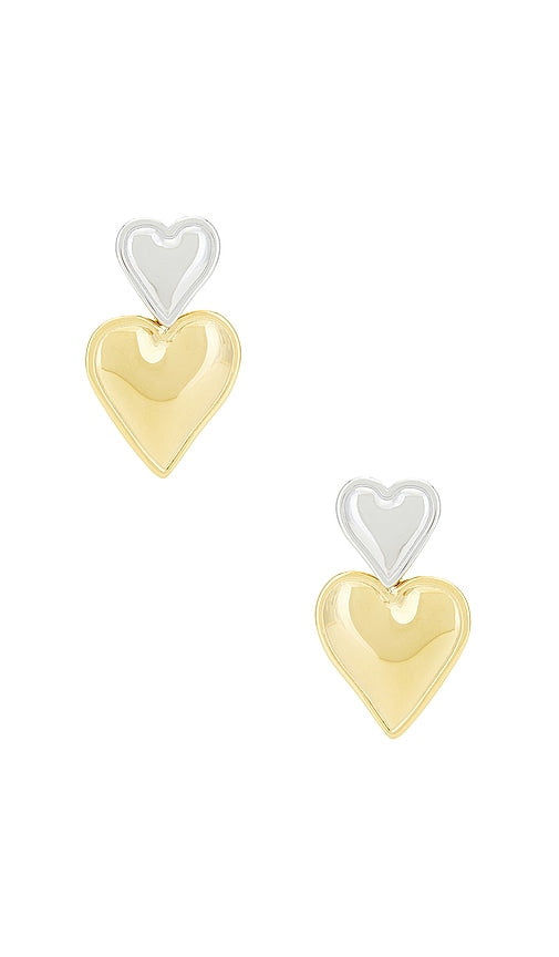 SENIA Queen Of Hearts Earring in Metallic Gold