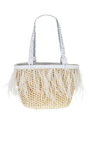 SENSI STUDIO Feathers Mini Basket Bag in Neutral