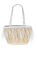 SENSI STUDIO Feathers Mini Basket Bag in Neutral