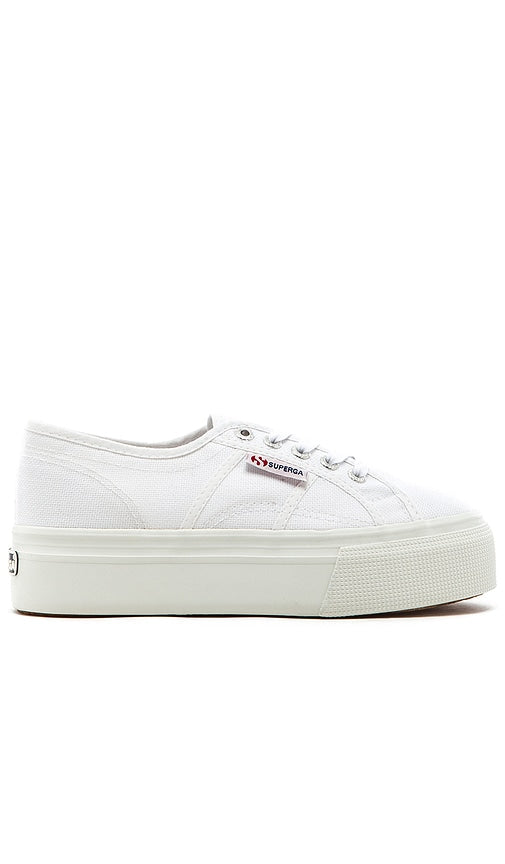 Superga 2790 Platform Sneaker in White | Optical White Low Top Sneakers for Women