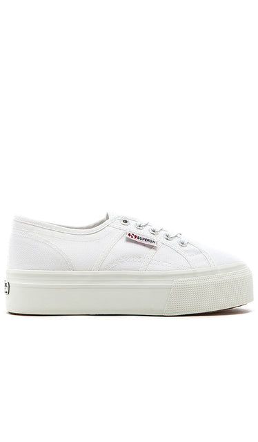 Superga 2790 Platform Sneaker in White | Optical White Low Top Sneakers for Women
