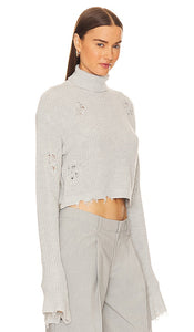 SER.O.YA Fae Turtleneck Top in Grey