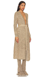 SER.O.YA Adaline Cardigan in Tan