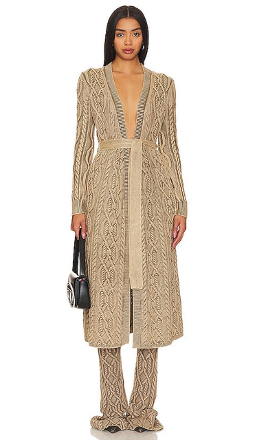 SER.O.YA Adaline Cardigan in Tan - SER.O.YA Cardigan Adaline en beige - SER.O.YA Adaline 黄褐色开衫 - SER.O.YA Adaline Cardigan in Hellbraun - SER.O.YA Adaline 가디건 - Cardigan Adaline SER.O.YA in marrone chiaro