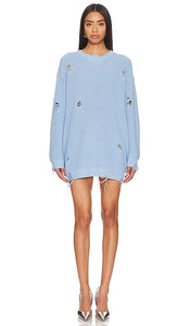 SER.O.YA Chloe Sweater Dress in Baby Blue