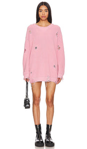 SER.O.YA Chloe Sweater Dress in Pink