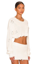 SER.O.YA Cropped Devin Sweater in White