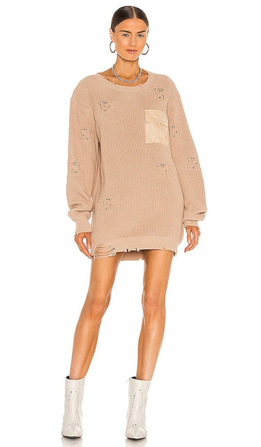 SER.O.YA Devin Sweater in Tan - SER.O.YA Pull Devin en beige - SER.O.YA Devin 黄褐色毛衣 - SER.O.YA Devin Pullover in Hellbraun - SER.O.YA 데빈 스웨터 - Maglione SER.O.YA Devin color marrone chiaro